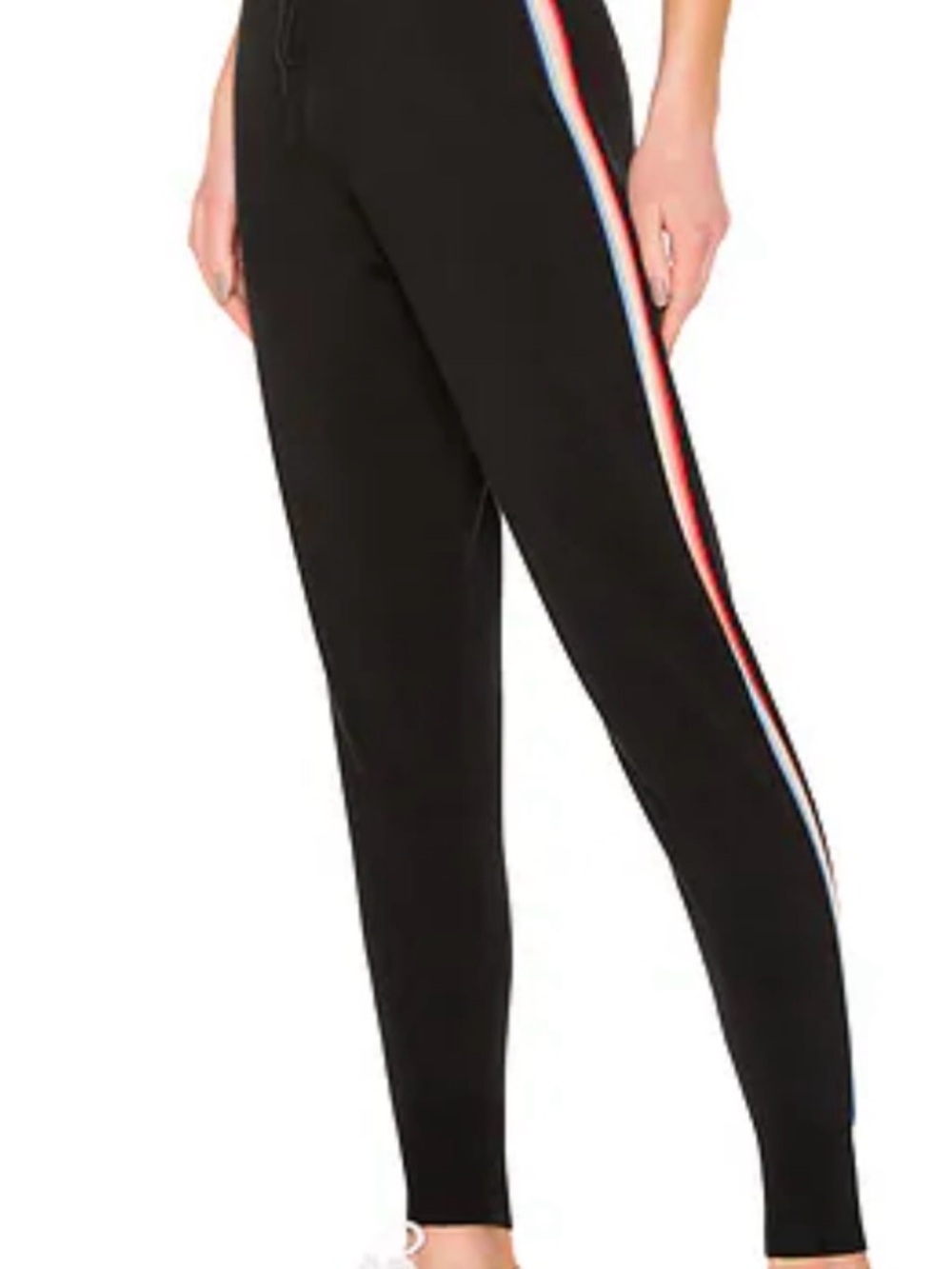Spiritual Gangster Black Joggers with Rainbow Side Stripe Excellent condition